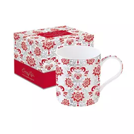 Кружка 0.35л рококо красная Easy life El-0135/dcro/2