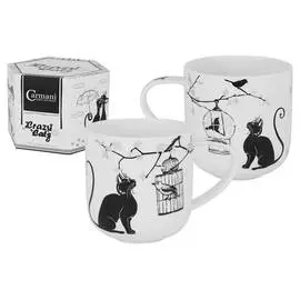 Кружка Carmani Crazy Cats. Кошка и птичка 500 мл