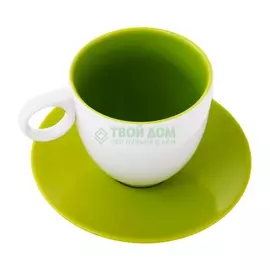 Кружка Asa selection colour-it кофс блюдцем зел (1281/801)