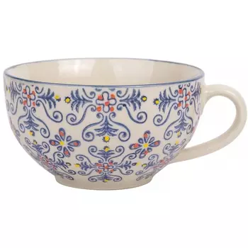 Кружка Glasar бежевая 14х10х10 см