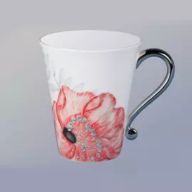 Кружка Hankook/Prouna Корсаж Рэд с кристаллами Swarovski 350 мл