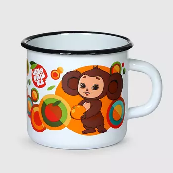 Кружка Hitt Чебурашка Апельсины эмалированная 0,4 л