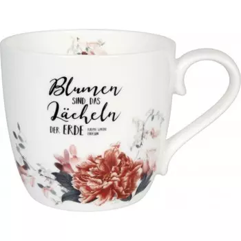 Кружка KOENITZ красные цветы 425 мл