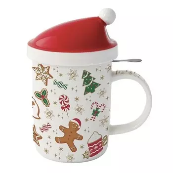 Кружка с крышкой Easy life Рождественские подарки 3