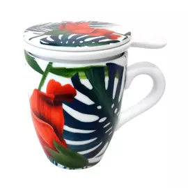 Кружка с крышкой Porcelana Bogucice Tropico 300 мл