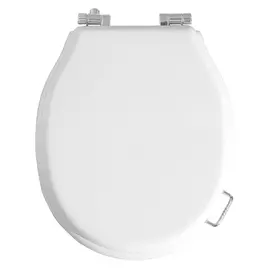 Крышка-сиденье Boheme Vogue белая с серебряным 35х42х5 см