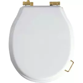 Крышка-сиденье Boheme Vogue белая с золотым 35х42х5 см