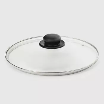 Крышка стеклянная с металлическим ободком 24 см