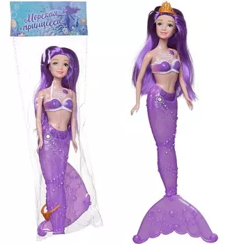 Кукла ABtoys русалочка с подсветкой 28см (PT-01843/голубая)