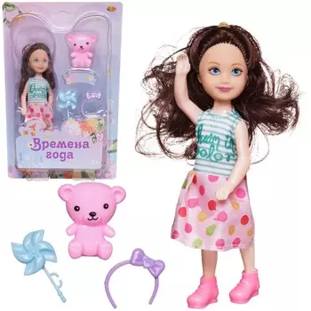 Кукла ABtoys времена года с медвежонком 4 вида (PT-01840/набор2)