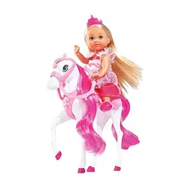 Кукла Еви на лошади 12 см