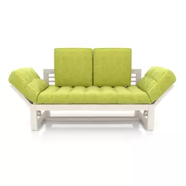 Кушетка AS Бекка 170x76x65 беленый дуб/зеленый