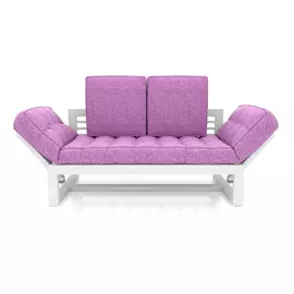 Кушетка AS Бекка 170x76x65 белый/фиолетовый