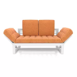Кушетка AS Бекка 170x76x65 белый/оранжевый