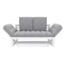 Кушетка AS Бекка 170x76x65 белый/серый