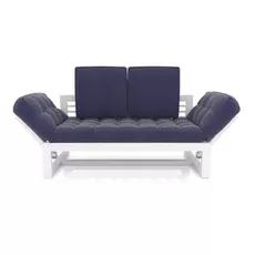 Кушетка AS Бекка 170x76x65 белый/синий