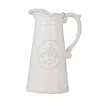 Кувшин Glasar белый 15х13х23 см