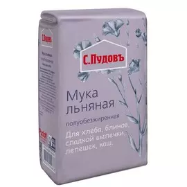Льняная мука С.Пудовъ полуобезжиренная 400 г