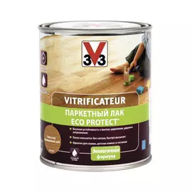 Лак алкидный V33 Eco Protect для паркета полуглянцевый дуб 2,5 л