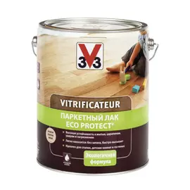 Лак алкидный V33 Eco Protect для паркета матовый 5 л
