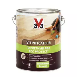 Лак алкидный V33 Eco Protect для паркета глянцевый 5 л