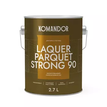 Лак для полов Komandor Высокоглянцевый 2,7 л