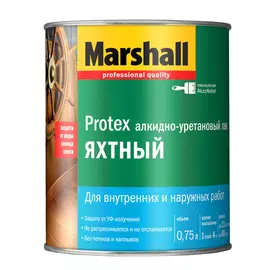 Лак для яхт полуматовый Marshall Protex (0,75л)
