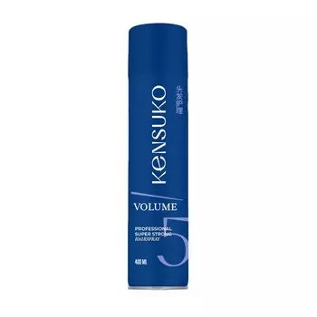 Лак для волос Kensuko Professional объём и сверхсильная фиксация 400 мл