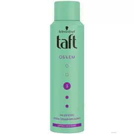 Лак для волос Taft объем с коллагеном №3 очень сильная фиксация 150 мл