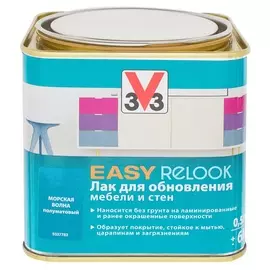 Лак мебельный V33 easy relook морская волна 0.5л