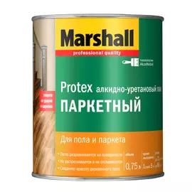 Лак паркетный глянцевый Marshall Protex (0,75л)