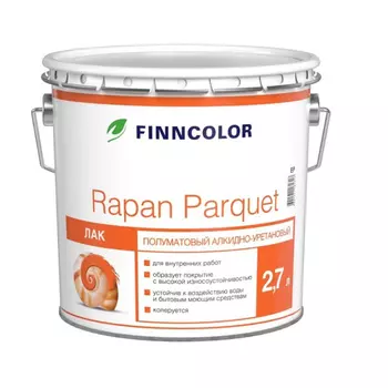 Лак паркетный Tikkurila rapan parquet полуматовый 2.7 л