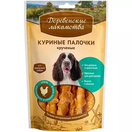Лакомство Деревенские лакомства Куриные палочки крученые 90г