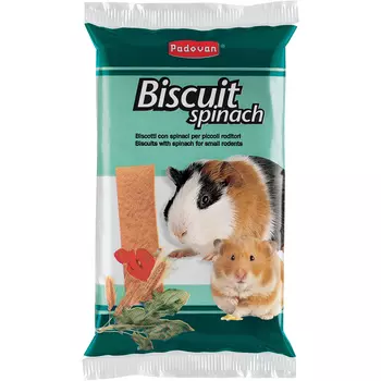 Лакомство для грызунов PADOVAN Бисквиты со шпинатом 30 г