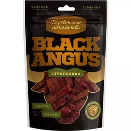 Лакомство для собак Деревенские лакомства Black angus строганина 50 г