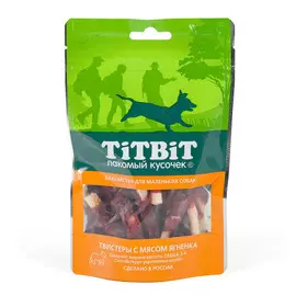 Лакомство для собак Titbit Твистеры с мясом ягненка для мелких пород 50 г
