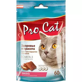 Лакомство PRO CAT Здоровье и красота Лосось 60г