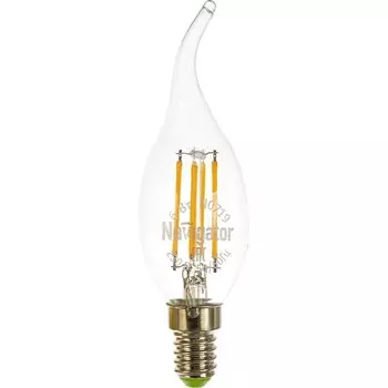 Лампа filament св. На ветру 6вт e14 теплая