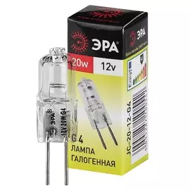Лампа галогенная ЭРА G4-JC-20W-12V