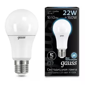 Лампа Gauss A70 22W 1640LM 6500K E27