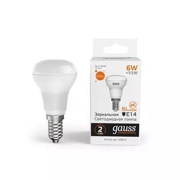 Лампа Gauss Elementary R50 6W 450lm 3000K Е14 LED