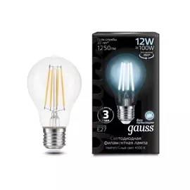 Лампа Gauss Filament 12W 4100К Е27