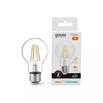 Лампа Gauss Filament Elementary А60 9W 710lm 2700К Е27 LED
