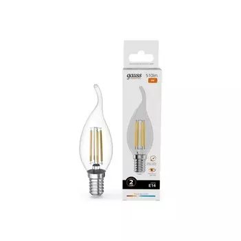 Лампа Gauss Filament Elementary Свеча на ветру 8W 510lm 2700К Е14 LED