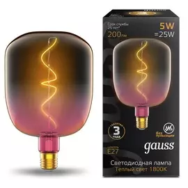 Лампа Gauss Filament Flexible V140 5W 1800К Е27 pink-clear