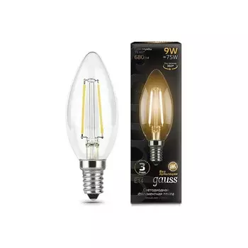Лампа Gauss Filament Свеча 9W 680lm 2700К Е14 LED