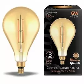 Лампа Gauss Filament Vintage Straight PS160 6W 2700К Е27