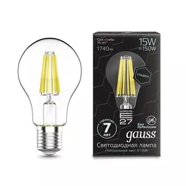 Лампа Gauss LED Filament Graphene A60 E27 15W 1740lm 4100К 1/10/40