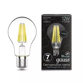 Лампа Gauss LED Filament Graphene A60 E27 12W 1280lm 4100К 1/10/40