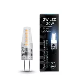 Лампа Gauss LED G4 AC220-240V 2W 200lm 4100K силикон 1/20/200